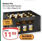 Pils im Angebot bei GLOBUS in Pirmasens Pils Angebote von Becker’s bei GLOBUS Pirmasens für 11,99 €