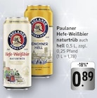 Hefe-Weißbier naturtrüb Angebote von Paulaner bei EDEKA Baiersbronn für 0,89 €