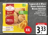 Unsere Goldstücke Weizen-Brötchen im Angebot bei EDEKA in Grevenbroich Unsere Goldstücke Weizen-Brötchen Angebote von Coppenrath & Wiese bei EDEKA Grevenbroich für 3,33 €