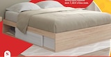 CADRE LIT AVEC RANGEMENT OREM - La Foir’Fouille à Saintes CADRE LIT AVEC RANGEMENT OREM en promo chez La Foir’Fouille Saintes à 99,99 €