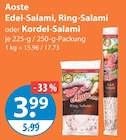 Salami im V-Markt Prospekt Edel-Salami von Aoste im aktuellen V-Markt Prospekt für 3,99 €