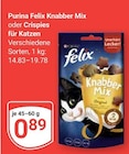 Aktuelle Felix Katzenfutter Angebote bei GLOBUS in Erfurt Aktuelles Knabber Mix Angebot bei GLOBUS in Erfurt ab 0,89 €