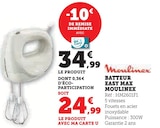 Batteur Easy Max - Moulinex dans le catalogue Super U