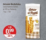 Grissini Brotsticks im V-Markt Prospekt Grissini Brotsticks von Amor di Pane im aktuellen V-Markt Prospekt für 0,99 €