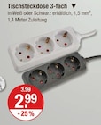 Tischsteckdose 3-fach von  im aktuellen V-Markt Prospekt für 2,99 €