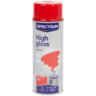 Action - Peinture rouge en aérosol haute brillance Spectrum : offre du catalogue Promo Peinture rouge en aérosol haute brillance Spectrum à 2,35 € dans le catalogue Action ""