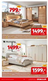 Bett im Segmüller Prospekt "Natürlich Wohnen" auf Seite 23