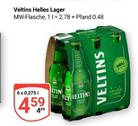 Helles Lager im Angebot bei GLOBUS in Gera Helles Lager Angebote von Veltins bei GLOBUS Gera für 4,59 €