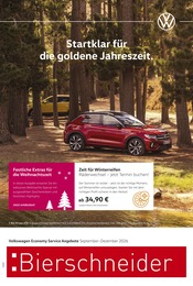 Volkswagen Werkstatt & Auto Prospekt der aktuellen Woche mit 1 Seite, gültig von 01.09.2026 bis 31.12.2026, in Sengenthal und Umgebung Aktueller Volkswagen Werkstatt & Auto Prospekt in Sengenthal und Umgebung, "Herbst im Kopf. Sicherheit im Auto." mit 1 Seite, 01.09.2026 - 31.12.2026