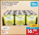 feine Auslese Erbsen mit Möhrchen von Bonduelle im aktuellen Netto Marken-Discount Prospekt für 16,99 €