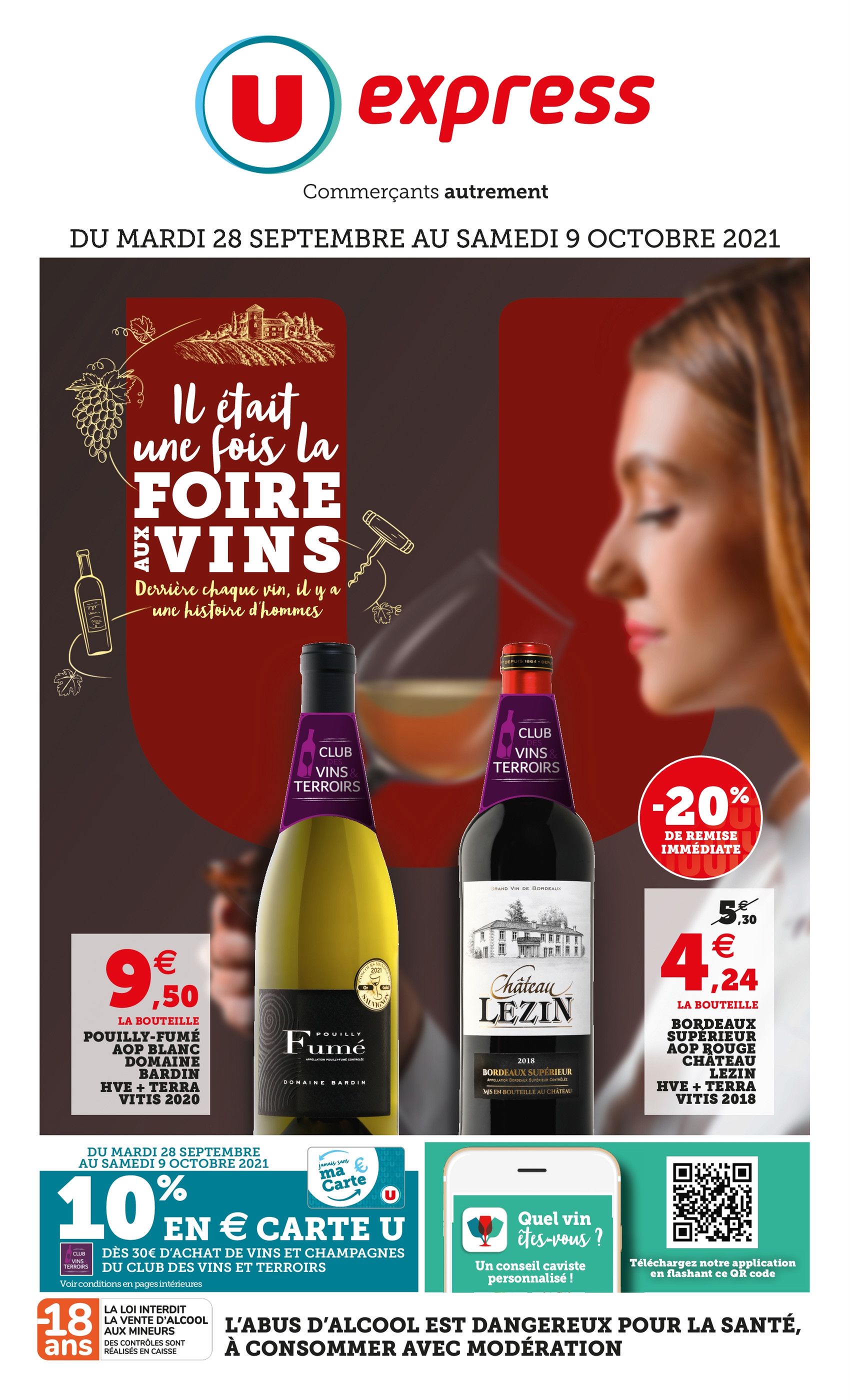 Catalogue U Express à Montreuil, avec 20 pages Prospectus U Express à Montreuil, "Il était une fois la foire aux vins", 20 pages, 28/09/2021 - 09/10/2021