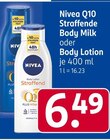 Q10 Straffende Body Milk oder Body Lotion Angebote von Nivea bei Rossmann Stade für 6,49 €
