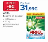 Lessive en poudre - ARIEL en promo chez Costco Créteil à 31,99 €