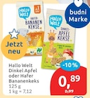 budni - Dinkel Apfel oder Hafer Bananenkeks Angebot im Prospekt Dinkel Apfel oder Hafer Bananenkeks bei budni im Prospekt "" für 0,89 €