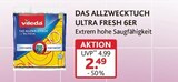 DAS ALLZWECKTUCH ULTRA FRESH 6ER im V-Markt Prospekt DAS ALLZWECKTUCH ULTRA FRESH 6ER von vileda im aktuellen V-Markt Prospekt für 2,49 €