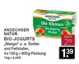 Die Kleinen Bio-Jogurts Mango im Angebot bei EDEKA in Bottrop Die Kleinen Bio-Jogurts Mango Angebote von Andechser Natur bei EDEKA Bottrop für 1,39 €