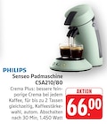 Senseo Padmaschine CSA210/80 Angebote von Philips bei E center Worms für 66,00 €