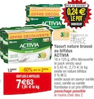 Yaourt nature brassé au bifidus - ACTIVIA dans le catalogue Cora