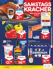 Jack Daniels im Netto Marken-Discount Prospekt "Aktuelle Angebote" mit 56 Seiten (Stralsund)