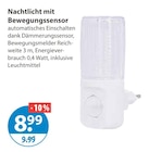 Nachtlicht mit Bewegungssensor von  im aktuellen V-Markt Prospekt für 8,99 €