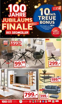 Wohnzimmertisch im Segmüller Prospekt "Letzte Chance! - 100 Jahre Jubiläumsfinale bei Segmüller" mit 4 Seiten (Mannheim)