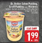 Aktuelle Sahne Angebote bei E center in Moers Aktuelles Sahne Pudding Angebot bei E center in Moers ab 1,99 €