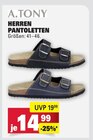 Herren Pantoletten im Angebot bei Marktkauf in Esslingen Herren Pantoletten Angebote von A. Tony bei Marktkauf Esslingen für 14,99 €