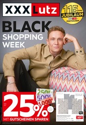 Aktueller XXXLutz Möbelhäuser Prospekt mit Bettwäsche, "BLACK SHOPPING WEEK", Seite 1