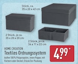 Textiles Ordnungssystem von HOME CREATION im aktuellen ALDI Nord Prospekt für 4,99 €