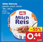 Milchreis von Müller für 0,44 € bei Netto Marken-Discount im Angebot Milchreis von Müller im aktuellen Netto Marken-Discount Prospekt
