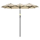 Outsunny Doppelseitiger Sonnenschirm khaki Polyester B/H/L: ca. 147x227x285 cm für 67,99 € bei POCO im Angebot Outsunny Doppelseitiger Sonnenschirm khaki Polyester B/H/L: ca. 147x227x285 cm im aktuellen POCO Prospekt