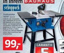 Tischkreissäge 'HS110' 2 bei BAUHAUS in Niederkassel Tischkreissäge 'HS110' 2 im Angebot bei BAUHAUS Niederkassel für 99,00 €