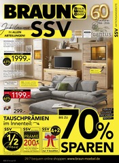 Aktueller BRAUN Möbel-Center Möbel & Einrichtung Prospekt in Kirkel und Umgebung, "JUBILÄUMS SSV" mit 20 Seiten, 27.06.2026 - 25.07.2026