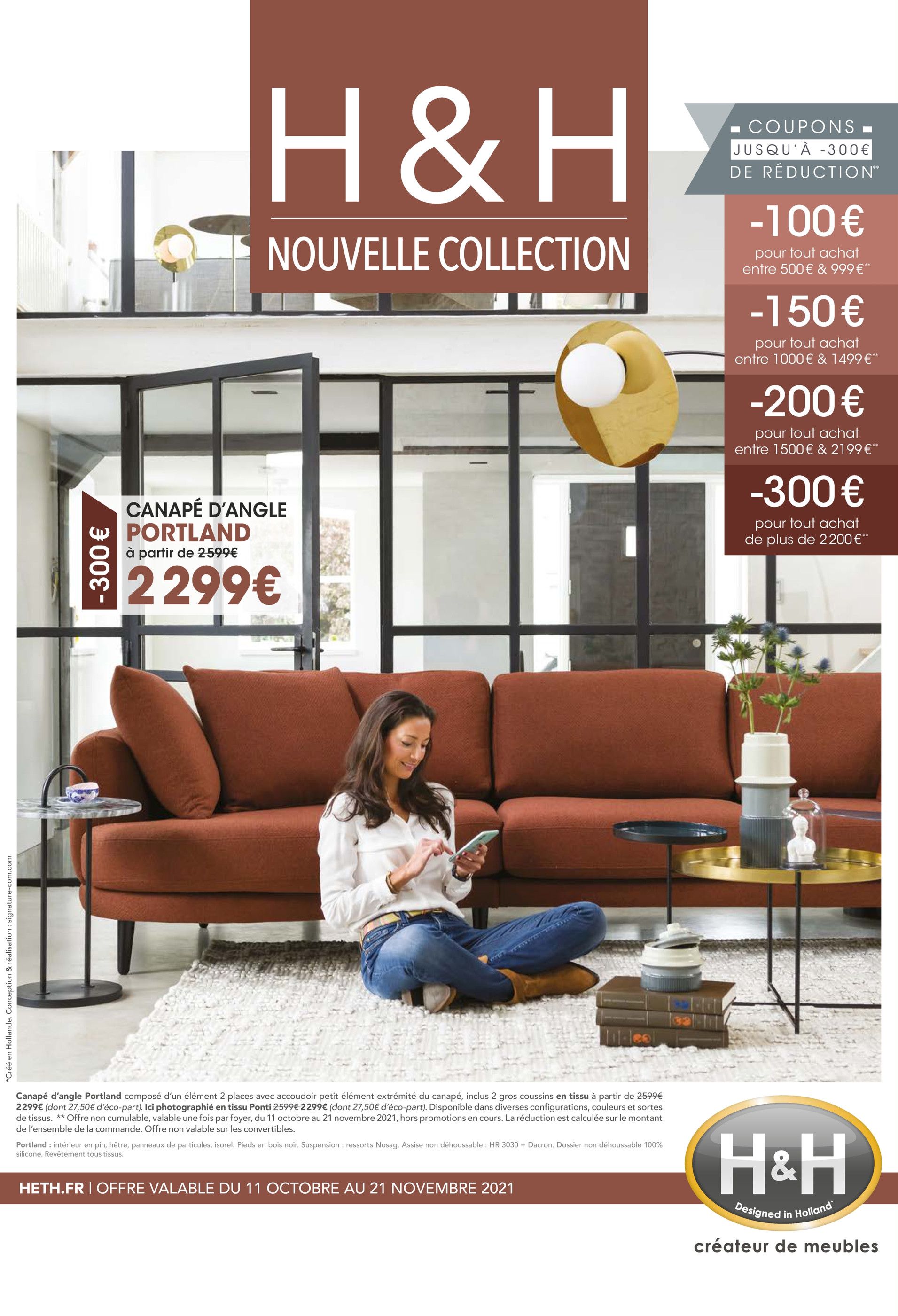 Catalogue H&H à Suresnes, avec 12 pages Prospectus H&H à Suresnes, "Nouvelle Collection", 12 pages, 11/10/2021 - 21/11/2021