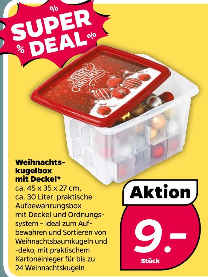 Weihnachtskugelbox mit Deckel