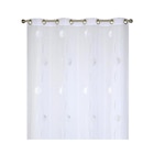 Rideau voile brodé gris en promo chez Décor Discount Échirolles à 24,79 €