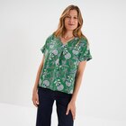 Blouse col en V manches courtes vert menthe femme dans le catalogue La Halle