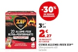 Cubes allume-feux - ZIP en promo chez Hyper U Sallaumines à 2,27 €