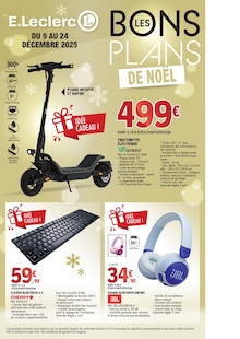 Catalogue E.Leclerc de la semaine 50, "LES BONS PLANS", page 1, 09/12/2025 - 24/12/2025 Prospectus E.Leclerc en cours, "LES BONS PLANS", page 1 sur 8