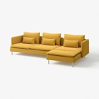 Aktuelle Sofa Angebote bei IKEA in Gelsenkirchen Aktuelles 4er-Sofa mit Récamiere/Kelinge dunkelgelb mit Récamiere/Kelinge dunkelgelb Angebot bei IKEA in Gelsenkirchen ab 949,00 €