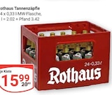Tannenzäpfle im Angebot bei GLOBUS in Hattersheim Tannenzäpfle Angebote von Rothaus bei GLOBUS Hattersheim für 15,99 €