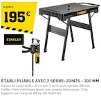 Établi pliable avec 2 serre-joints - 300 mm à Tout Faire dans Saint-Privat-des-Prés