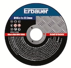 Disques à tronçonner pour acier inoxydable 115mm - Erbauer en promo chez Screwfix Rouen à 5,27 €