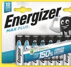 Lot de 8 piles alcalines MAX PLUS - ENERGIZER en promo chez Super U Nanterre à 5,93 €