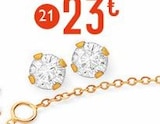 Promo Boucles oxyde de zirconium, or jaune 0,15 g à 23,00 € dans le catalogue E.Leclerc à Moisselles