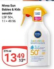 Babies & Kids sensitiv LSF 50+ im Angebot bei GLOBUS in St. Ingbert Babies & Kids sensitiv LSF 50+ Angebote von Nivea Sun bei GLOBUS St. Ingbert für 13,49 €