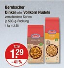 Dinkel oder Vollkorn Nudeln Angebote von Bernbacher bei V-Markt Regensburg für 1,29 €