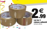 Lot de 3 rubans adhésifs en promo chez Bazarland La Rochelle à 2,99 €