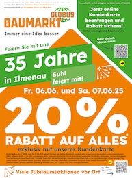 Globus-Baumarkt Prospekt "Immer eine Idee besser", 5 Seiten, 01.06.2025 - 01.06.2025 Aktueller Globus-Baumarkt Prospekt, "Immer eine Idee besser", mit Angeboten der Woche, gültig von 01.06.2025 bis 01.06.2025