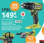 Perceuse visseuse à percussion 18V - RYOBI - Mr.Bricolage à Pau Perceuse visseuse à percussion 18V - RYOBI en promo chez Mr.Bricolage Pau à 149,90 €